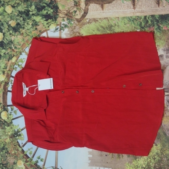 WALTER Baker Donatella sleeveless padded shoulder top size large - Picture 1 of 4